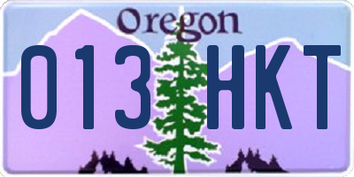 OR license plate 013HKT