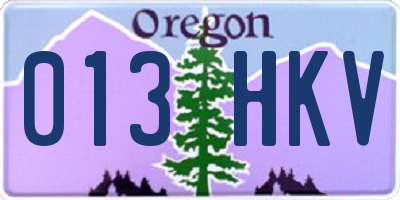 OR license plate 013HKV