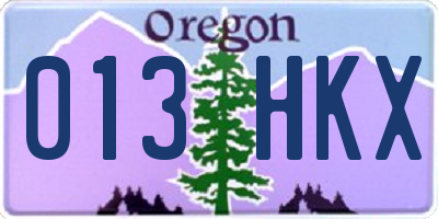 OR license plate 013HKX