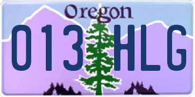 OR license plate 013HLG