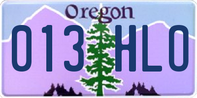 OR license plate 013HLO