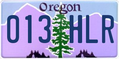 OR license plate 013HLR