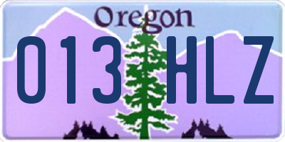OR license plate 013HLZ