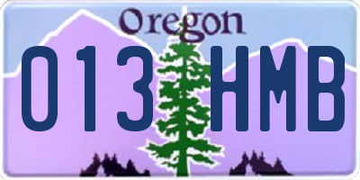 OR license plate 013HMB
