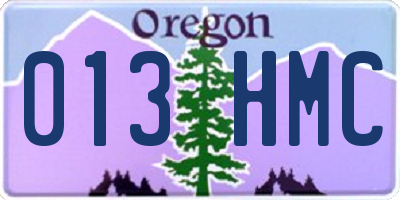 OR license plate 013HMC