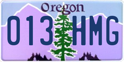 OR license plate 013HMG