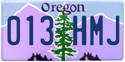 OR license plate 013HMJ