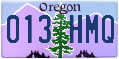 OR license plate 013HMQ