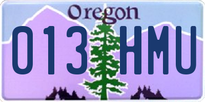 OR license plate 013HMU