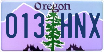 OR license plate 013HNX