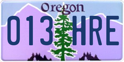 OR license plate 013HRE