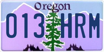 OR license plate 013HRM