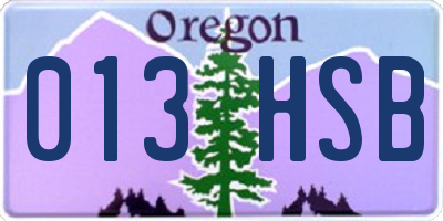 OR license plate 013HSB