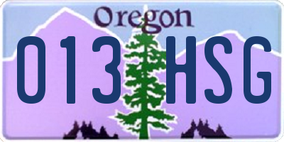 OR license plate 013HSG