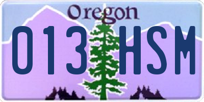 OR license plate 013HSM