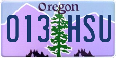 OR license plate 013HSU