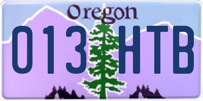 OR license plate 013HTB