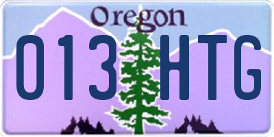 OR license plate 013HTG
