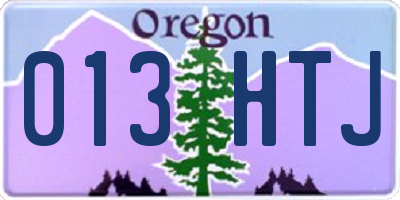 OR license plate 013HTJ