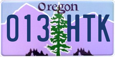 OR license plate 013HTK