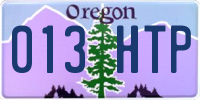 OR license plate 013HTP