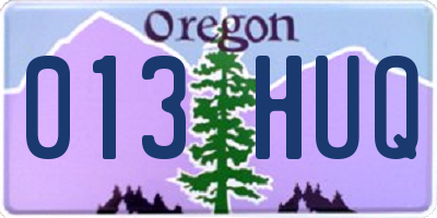 OR license plate 013HUQ