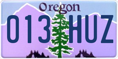 OR license plate 013HUZ