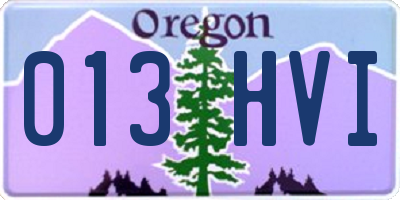 OR license plate 013HVI