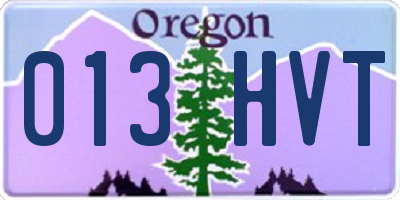 OR license plate 013HVT