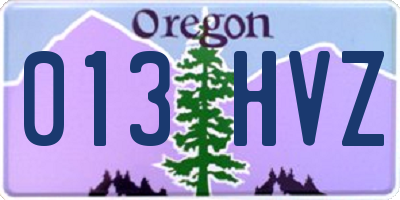 OR license plate 013HVZ