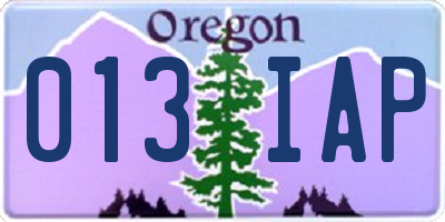 OR license plate 013IAP