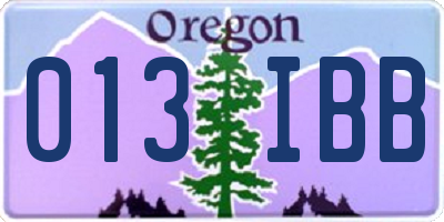 OR license plate 013IBB