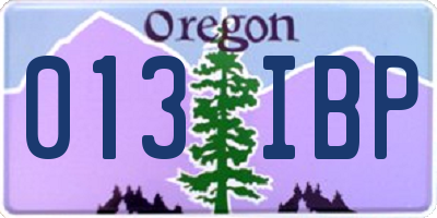 OR license plate 013IBP