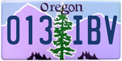 OR license plate 013IBV