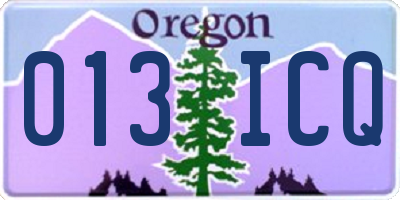 OR license plate 013ICQ