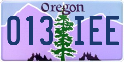 OR license plate 013IEE