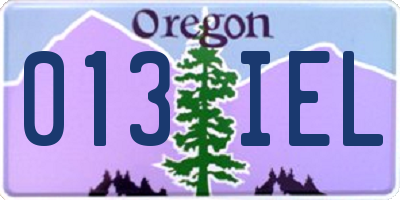 OR license plate 013IEL