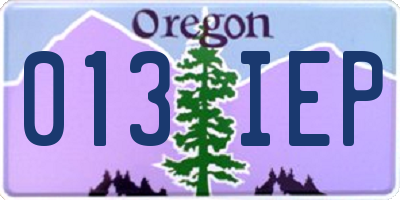 OR license plate 013IEP
