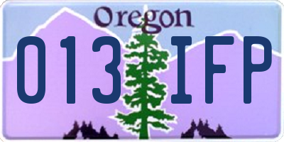 OR license plate 013IFP