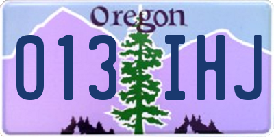 OR license plate 013IHJ
