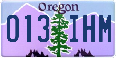 OR license plate 013IHM