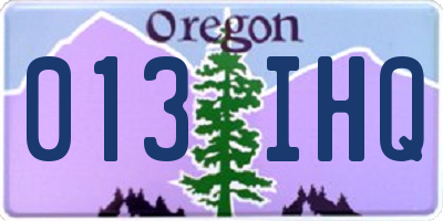 OR license plate 013IHQ