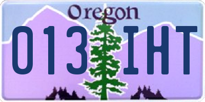 OR license plate 013IHT