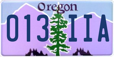 OR license plate 013IIA