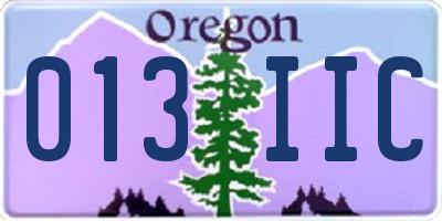 OR license plate 013IIC