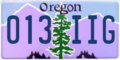 OR license plate 013IIG