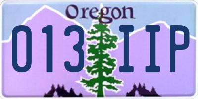 OR license plate 013IIP