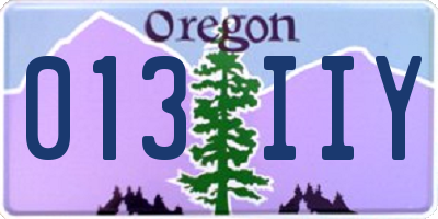 OR license plate 013IIY