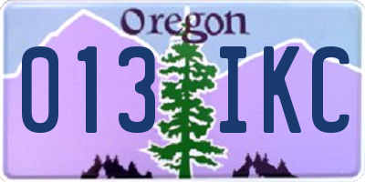 OR license plate 013IKC