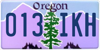 OR license plate 013IKH